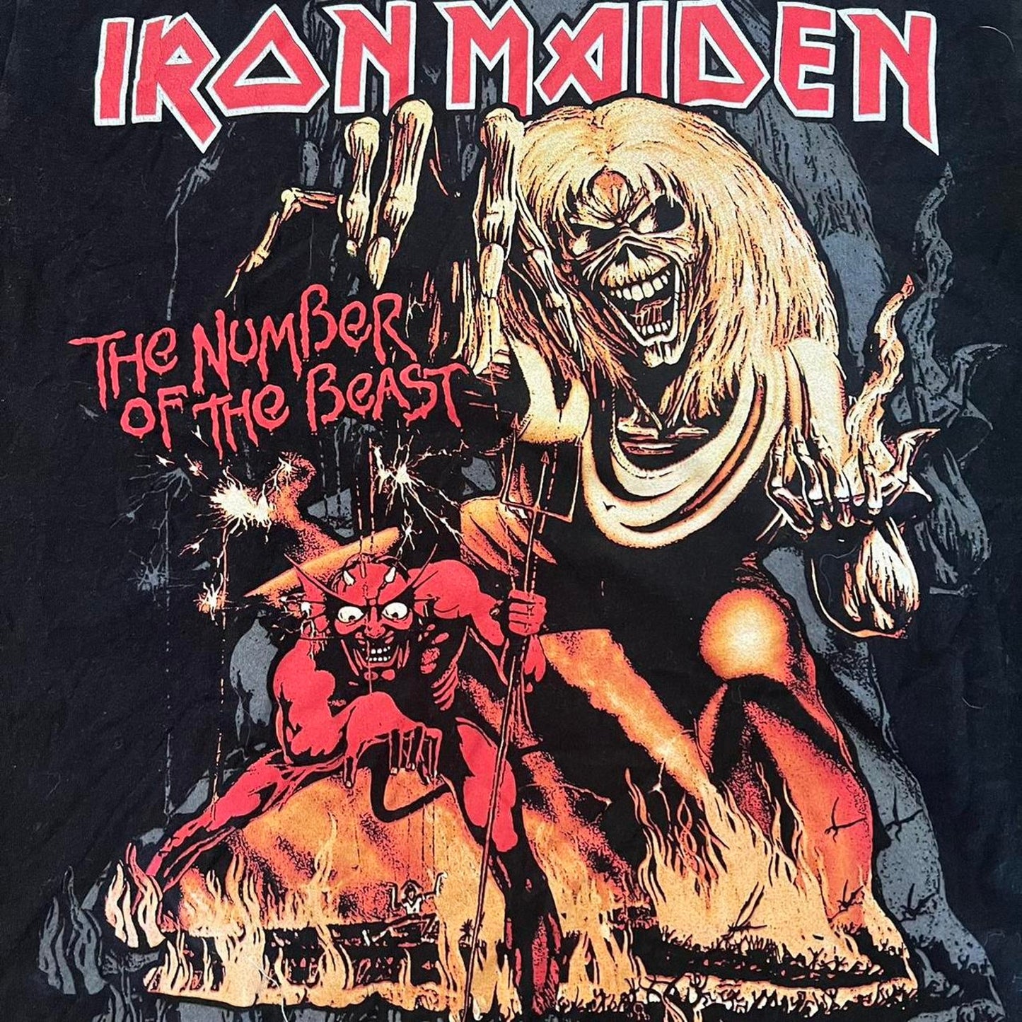 Iron Maiden - Number of the Beast - Retro T-Shirt, Large