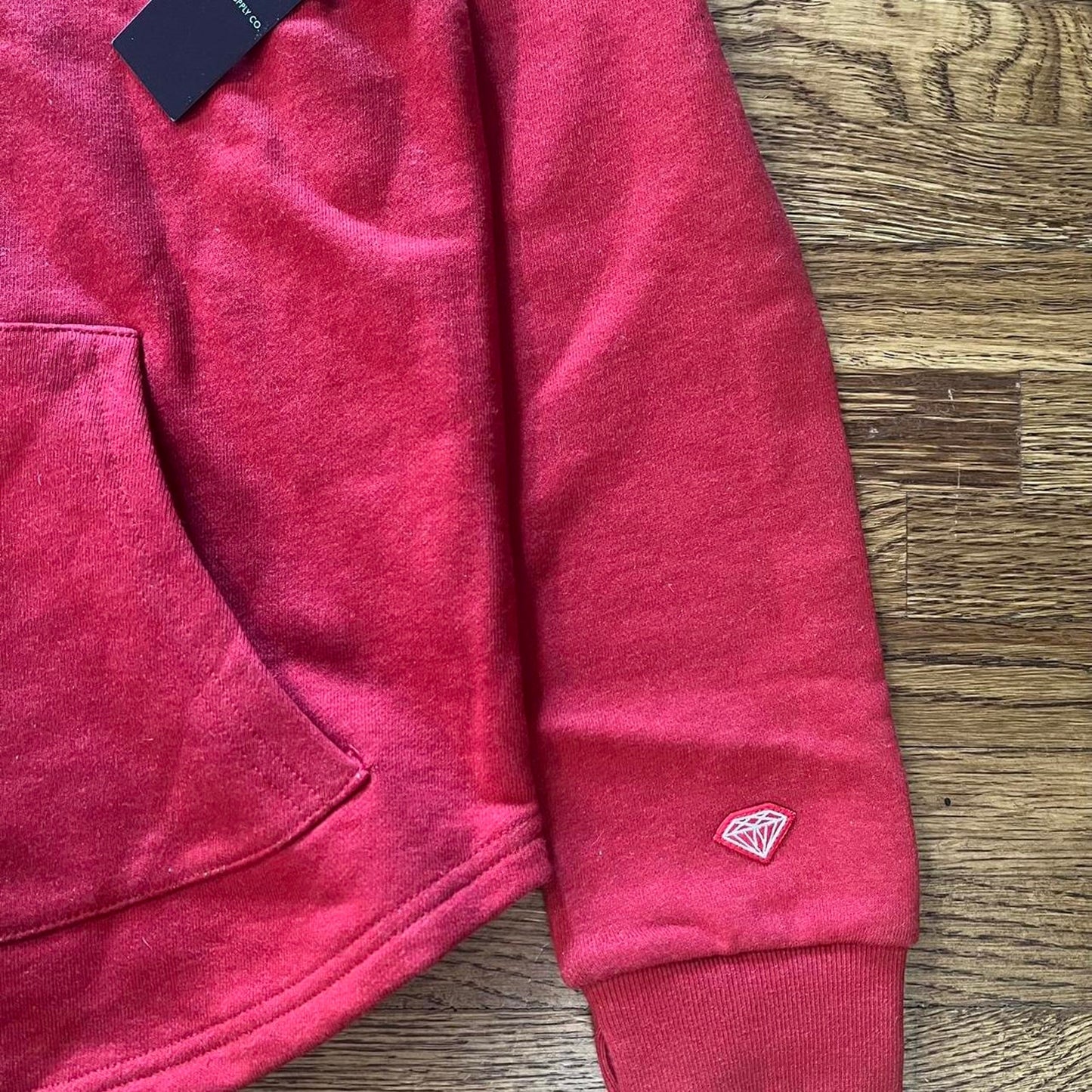 Diamond Supply Co in Red Zip Up Hoodie, NWT, Large